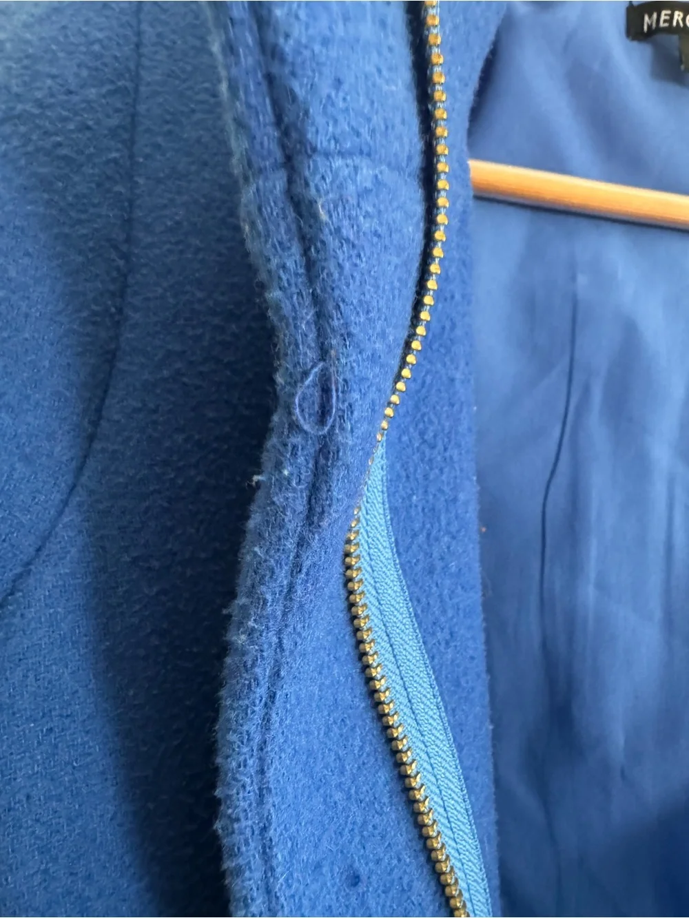 J Crew Mercantile Royal Blue Wool Blend Coat - Picture 11 of 12